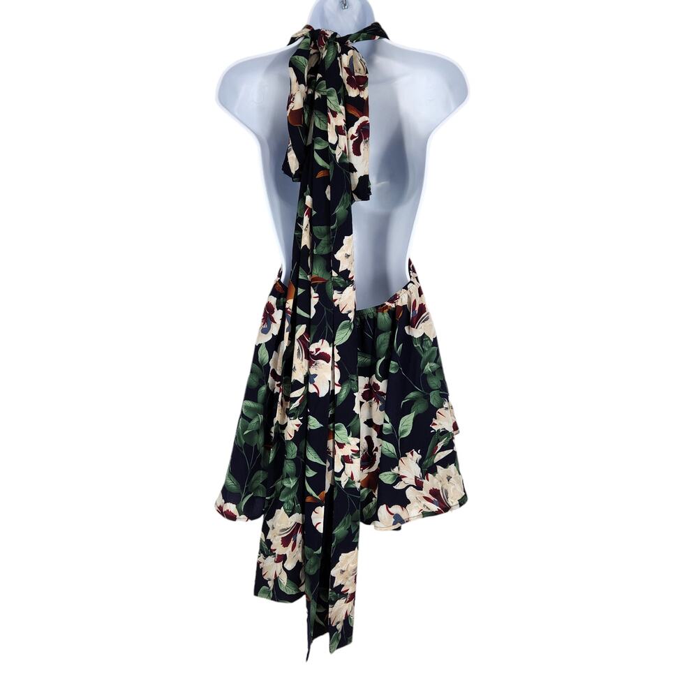 Lulus Elated Energy Midnight Blue Tropical Print Convertible Romper Size XL - Picture 7 of 10
